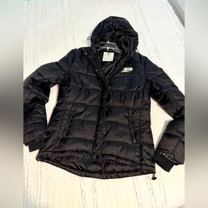 Purdue Boilermakers Coat Jacket Women's Large Black Full Zip Warm Lined Winter